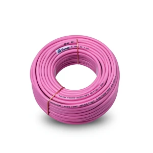 سلك نحاس مصمت مقاوم للحراره احادى النواة معزول PVC 90º مقاس 1 مم² 300/500 فولت طول 300 قدم لون زهري | شركة الفنار