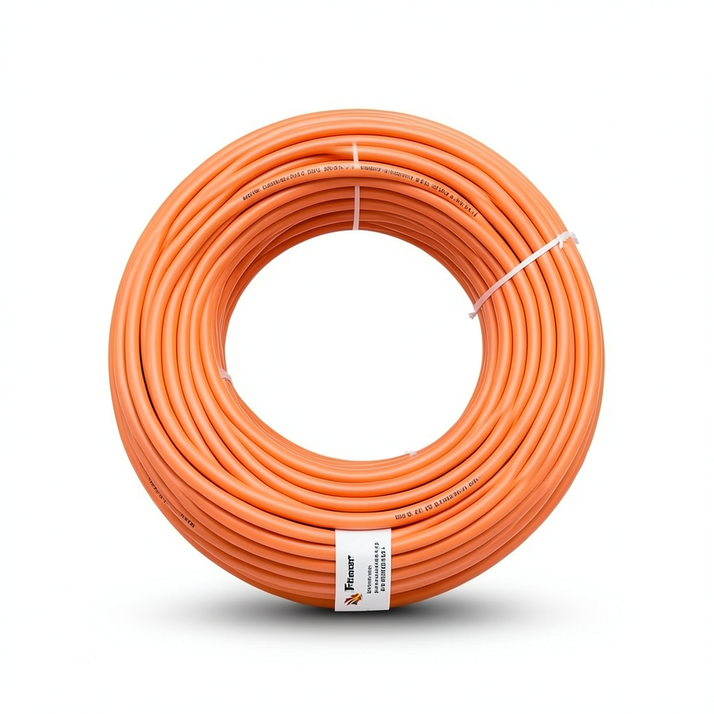 سلك نحاس مصمت مقاوم للحراره احادى النواة معزول PVC 90º مقاس 0.75 مم² 300/500 فولت طول 300 قدم برتقالي | شركة الفنار