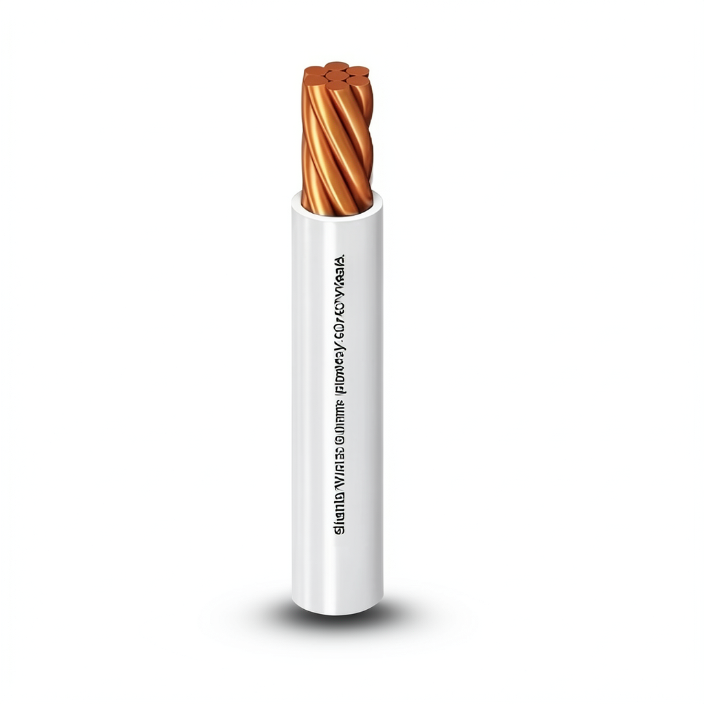 Single Core Stranded Copper Cable PVC 70 ºC Insulation 120 mm² 450/750 Volt 300 Feet White | Al Fanar