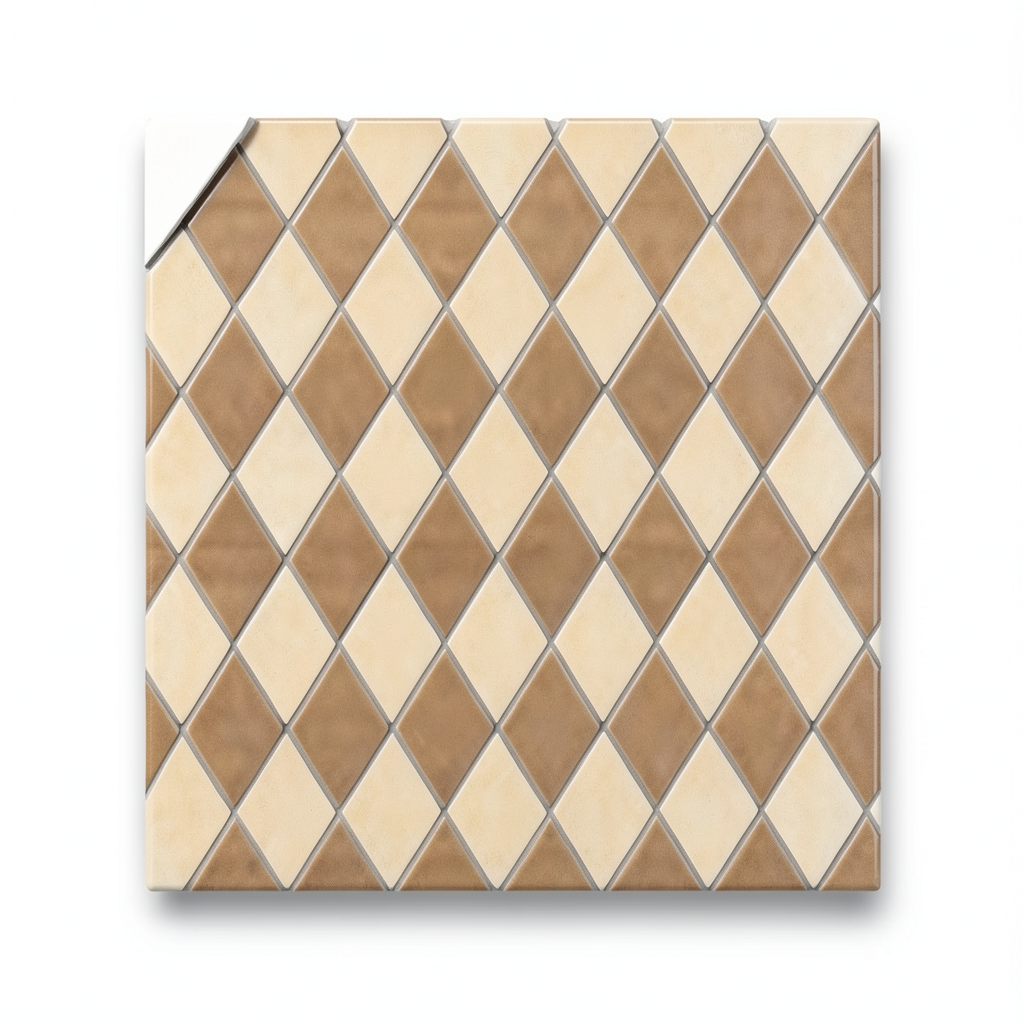 Ceramic Wall Tiles Square 43x43 cm Check Mosaic Warm