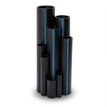 مواسير بلاستيك HDPE ضغط 16 بار PE 100 قطر خارجي 125 مم سمك 14 مم لون اسود