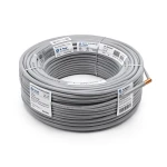 سلك نحاس مصمت احادى النواة معزول PVC 70º شركة الفنار مقاس 6 مم² 450/750 فولت 300 قدم رمادي
