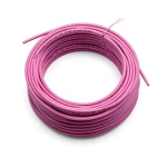 سلك نحاس مصمت مقاوم للحراره احادى النواة معزول PVC 90º مقاس 0.75 مم² 300/500 فولت طول 300 قدم لون زهري | شركة الفنار