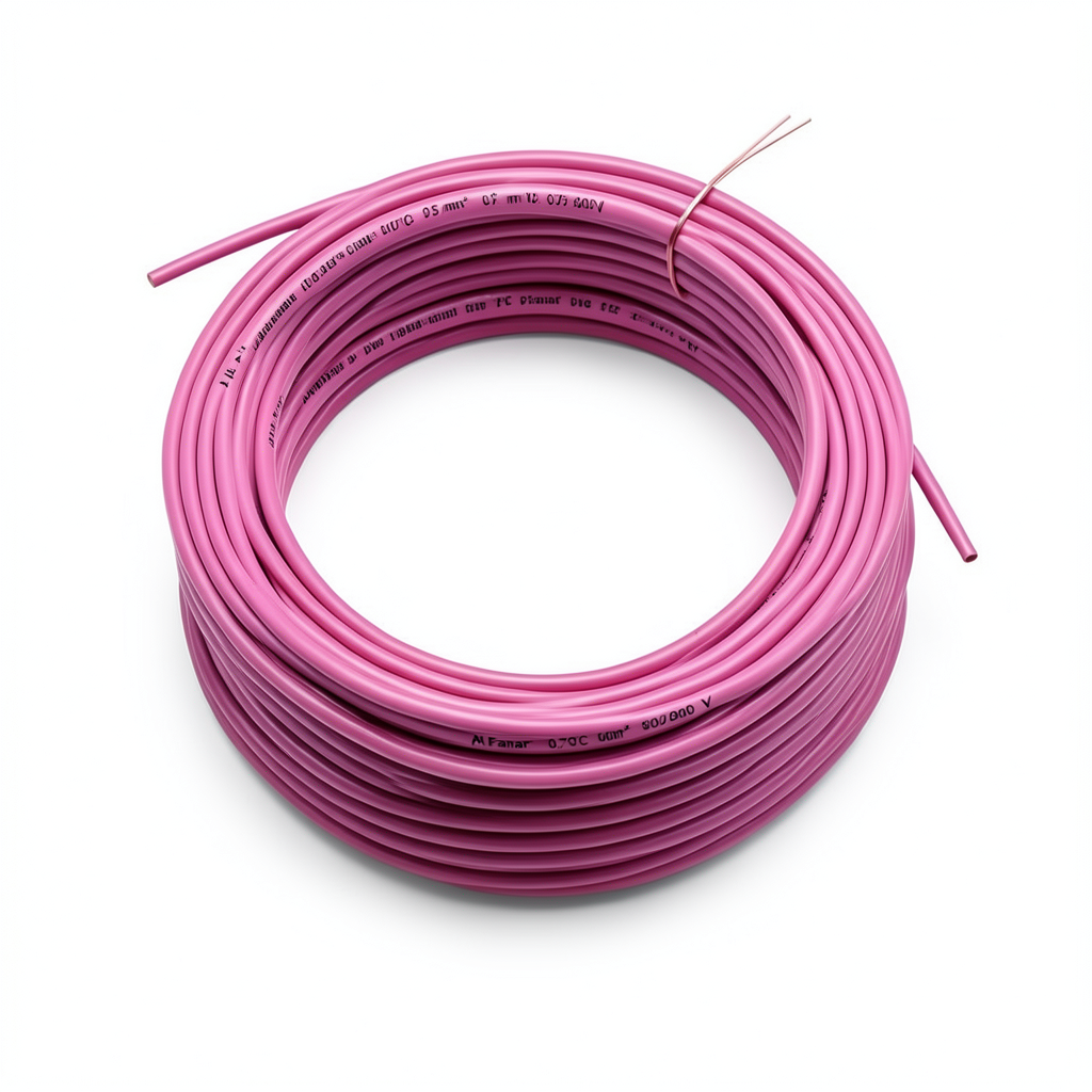 Heat Resistant Single Core Solid Copper Cable PVC 90 ºC 0.75 mm² 300/500 Volt 300 Feet Pink | Al Fanar