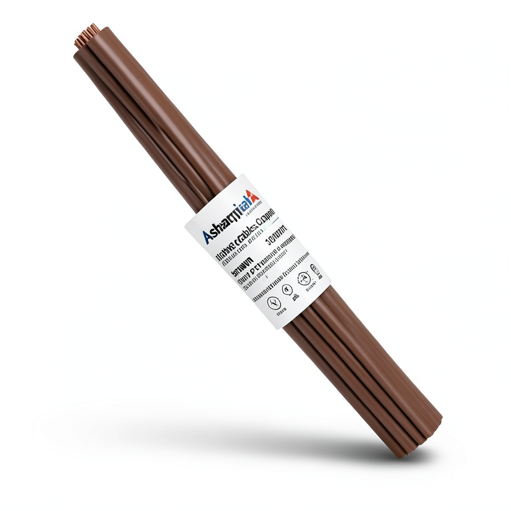 سلك مفرد نحاس مجدول 3/0 AWG مطلي قصدير 1000 فولت عزل PVC (+105°C) بني طول 500 قدم | شركة كابلات الشرقية للصناعة
