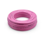 سلك نحاس مصمت مقاوم للحراره احادى النواة معزول PVC 90º مقاس 1 مم² 300/500 فولت طول 300 قدم لون زهري | شركة الفنار