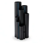 مواسير بلاستيك HDPE ضغط 16 بار PE 80 مقاس 400 ملم سمك 44.7 ملم لون اسود