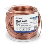 سلك كهرباء مفرد 18 AWG نحاس مجدول معزول (PVC+105°C) بني، 1000 فولت، طول 2500 قدم | شركة كابلات الشرقية للصناعة