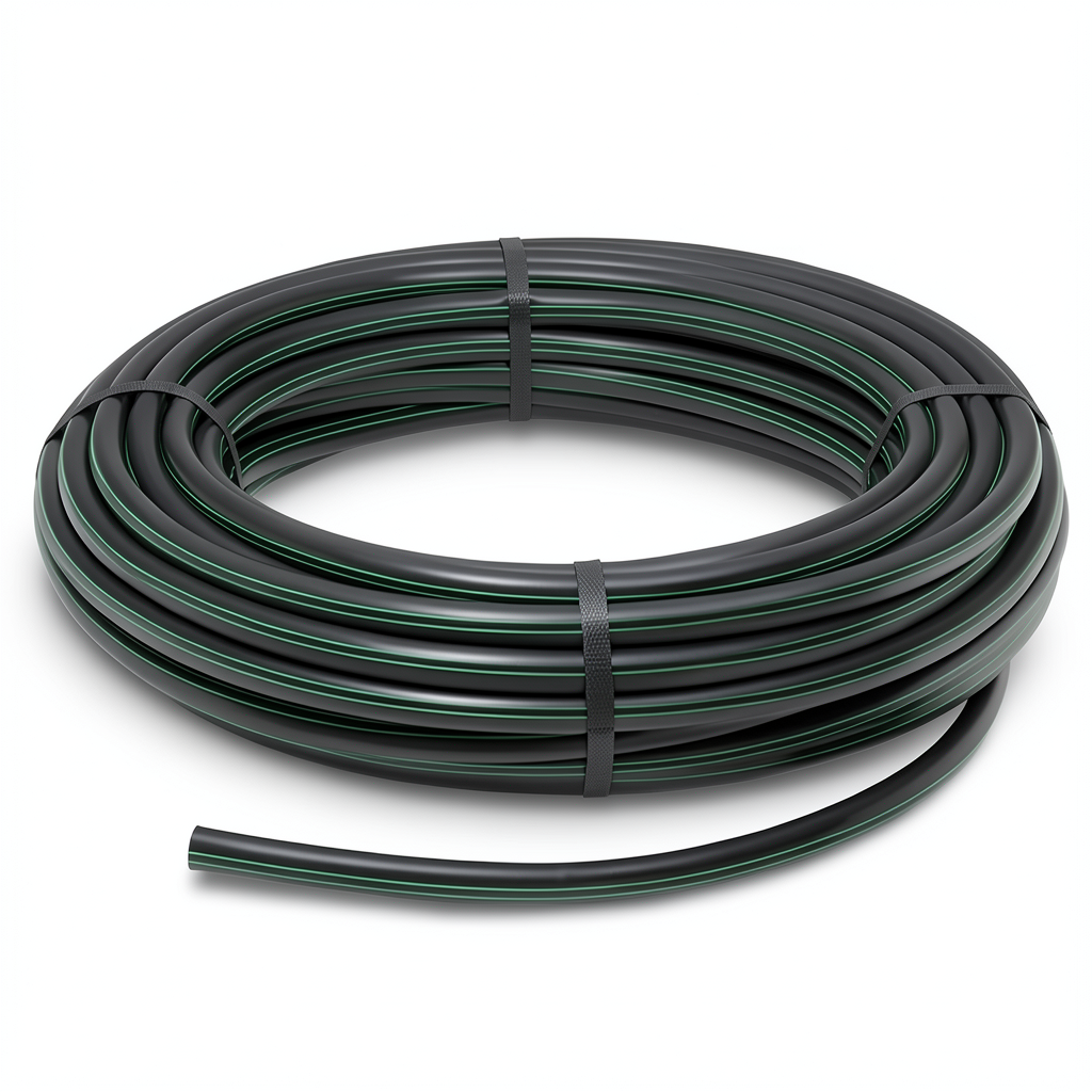 HDPE Coil Pipe PE 100 75 mm OD, 5.6 mm Thickness, 12.5 Bar Pressure, Black