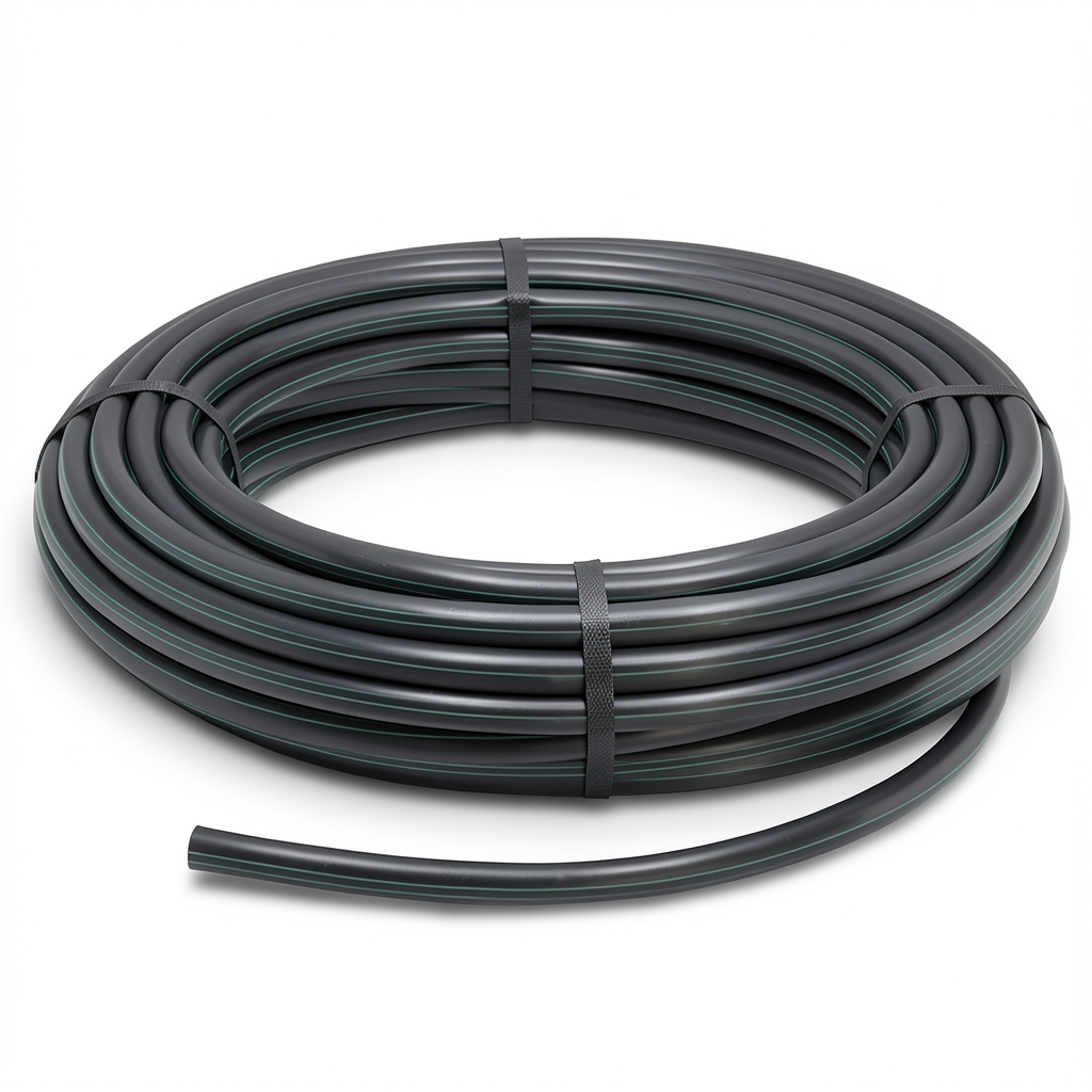 لفة انابيب بلاستيك HDPE ضغط 12.5 بار [PE 100] مقاس 90 مم سمك 6.7 مم لون اسود