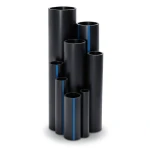 مواسير بلاستيك HDPE ضغط 16 بار PE 100 قطر خارجي 125 مم سمك 14 مم لون اسود