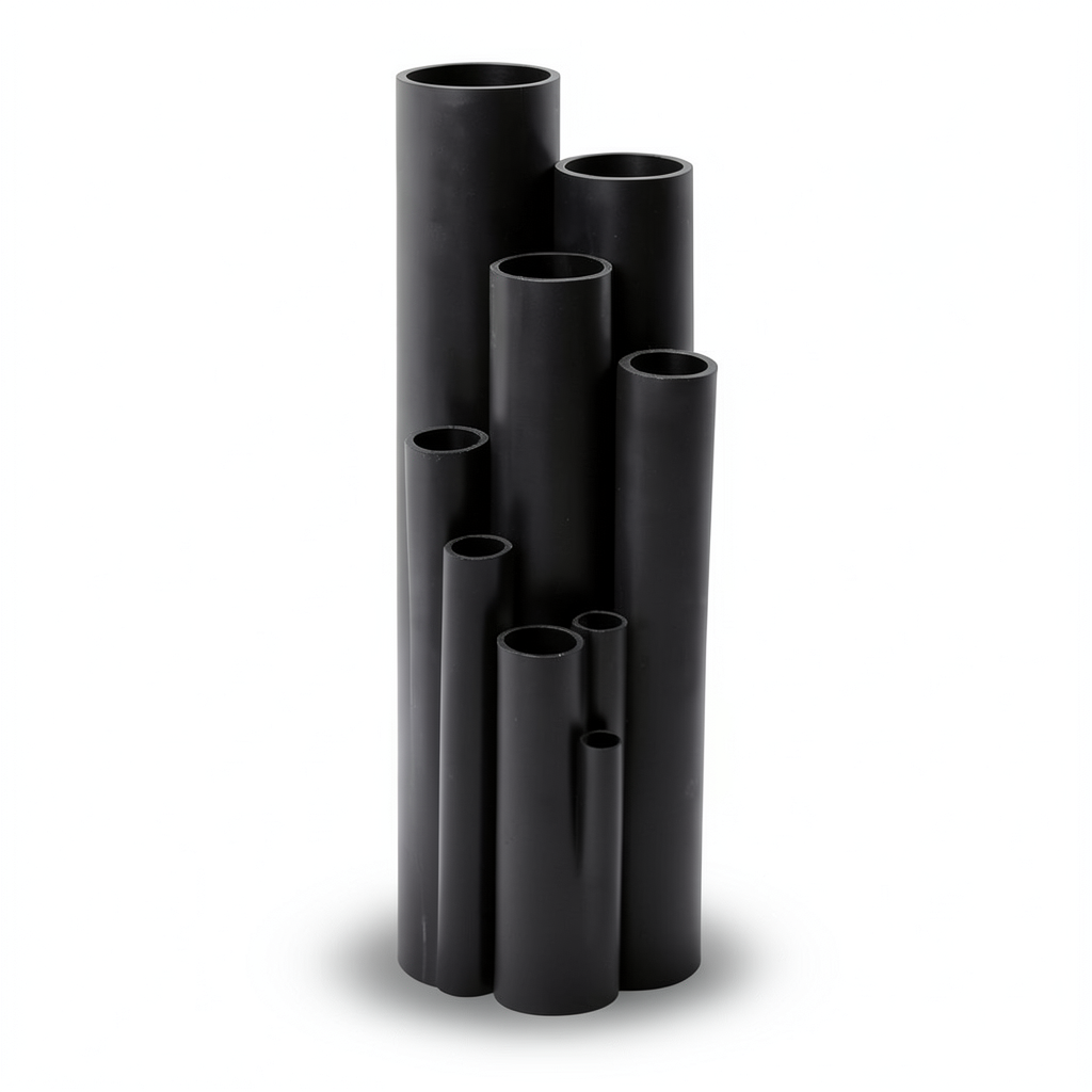 HDPE Pipe Pressure 16 Bar PE 100 OD 180 mm Thickness 20.1 mm Black