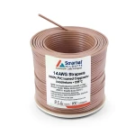 سلك نحاس مجدول 14 AWG مفرد، 1000 فولت، عازل PVC +105°C، بني، طول 2500 قدم | شركة كابلات الشرقية للصناعة