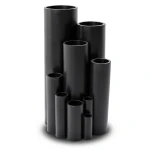HDPE Plastic Pipe Pressure 16 Bar PE 100 Size 250 mm Thickness 27.9 mm Black