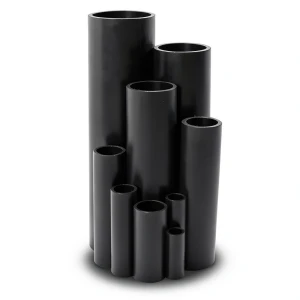 HDPE Plastic Pipe Pressure 16 Bar PE 100 Size 250 mm Thickness 27.9 mm Black