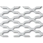 سلك شبك معدني (بقلاوة) حديد مدرفل على الساخن، سمك 1.8 مم، عرض 1.22 متر، طول 4 متر، تصميم مزخرف