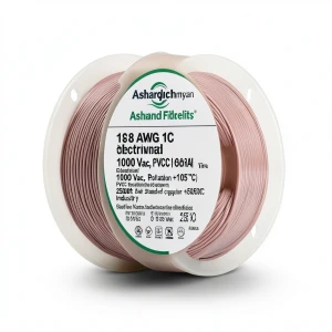 18 AWG 1C Stranded Copper Electrical Wire, 1000 Vac, PVC Insulation (+105°C) Brown, 2500ft | Asharqiyah Cables Company for Industry