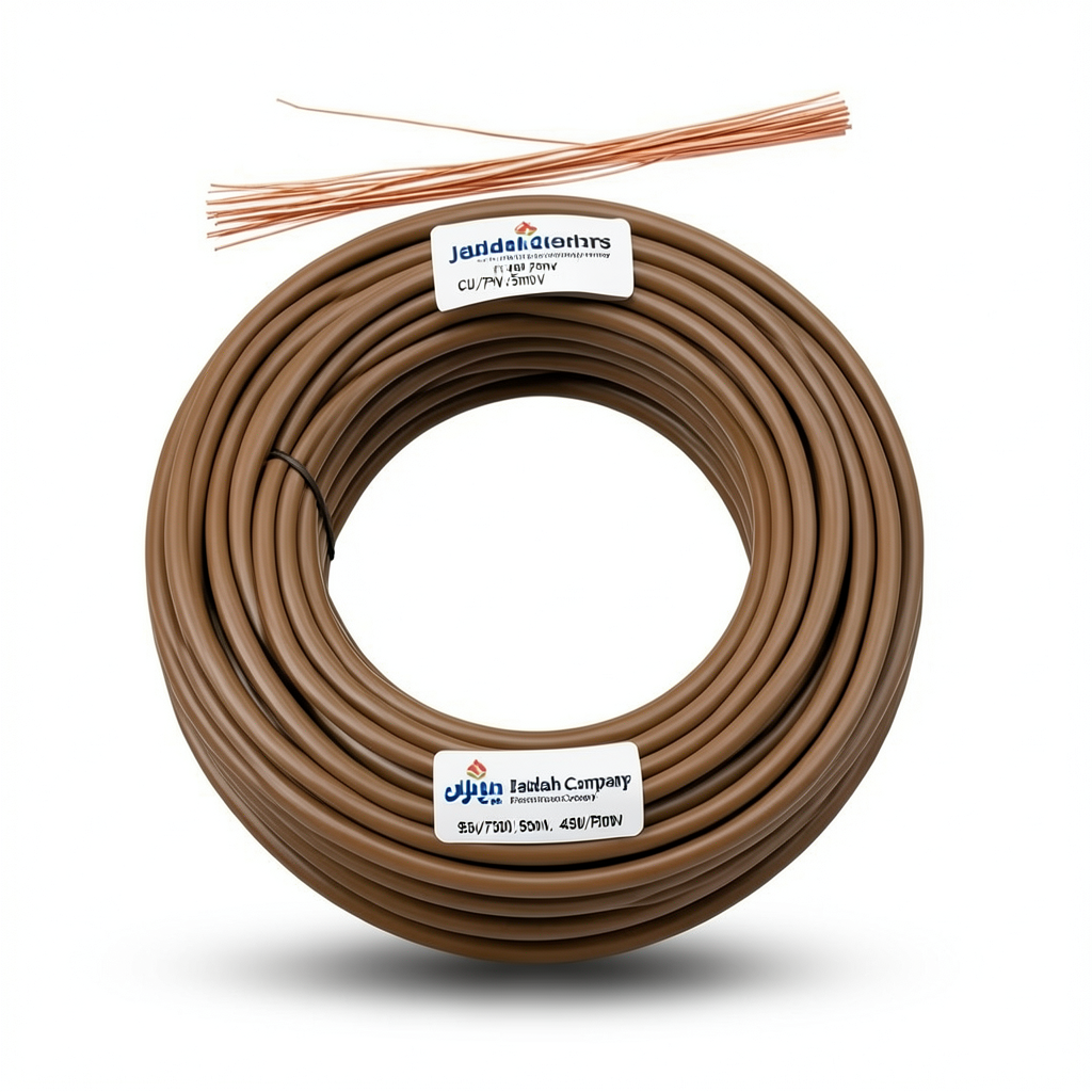 Flexible Copper Electric Wire CU/PVC 95mm2, 450/750V, Brown | Jeddah Cables Company