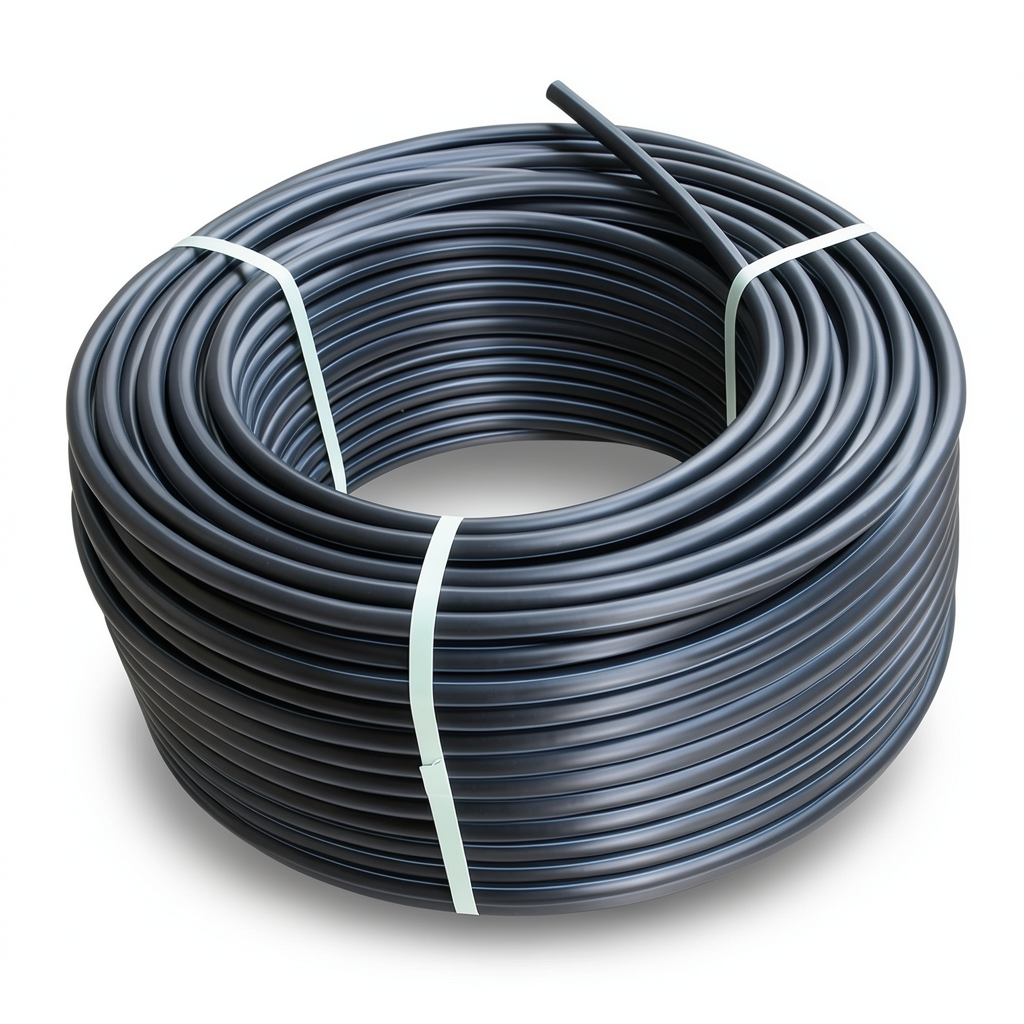 لفة أنابيب HDPE ضغط 9.9 بار PE 100 قطر خارجي 32 مم SDR 13.6 لون أسود