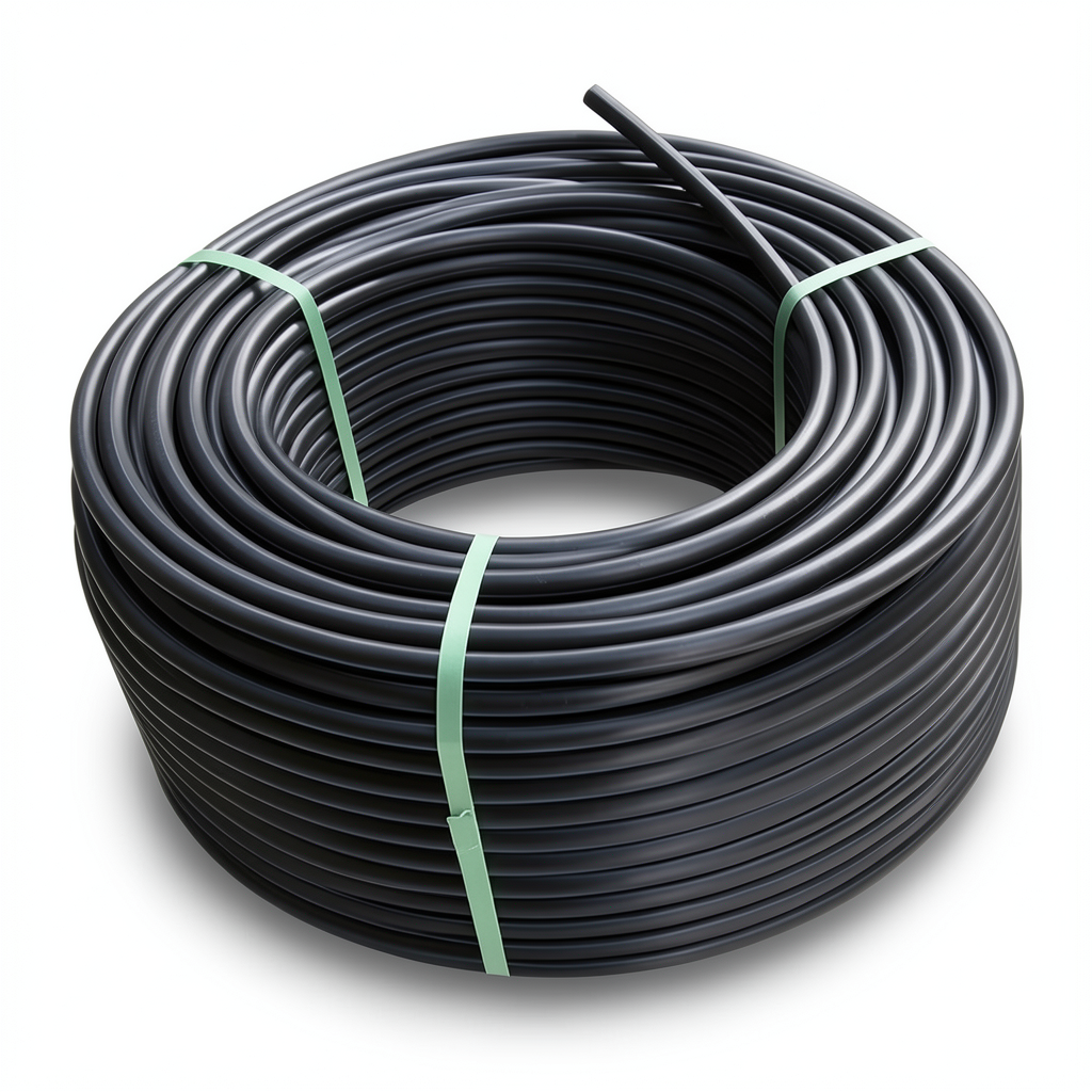 HDPE Plastic Coil Pipe Nominal Pressure 9.9 Bar PE 100 OD 75 mm SDR 13.6 Black