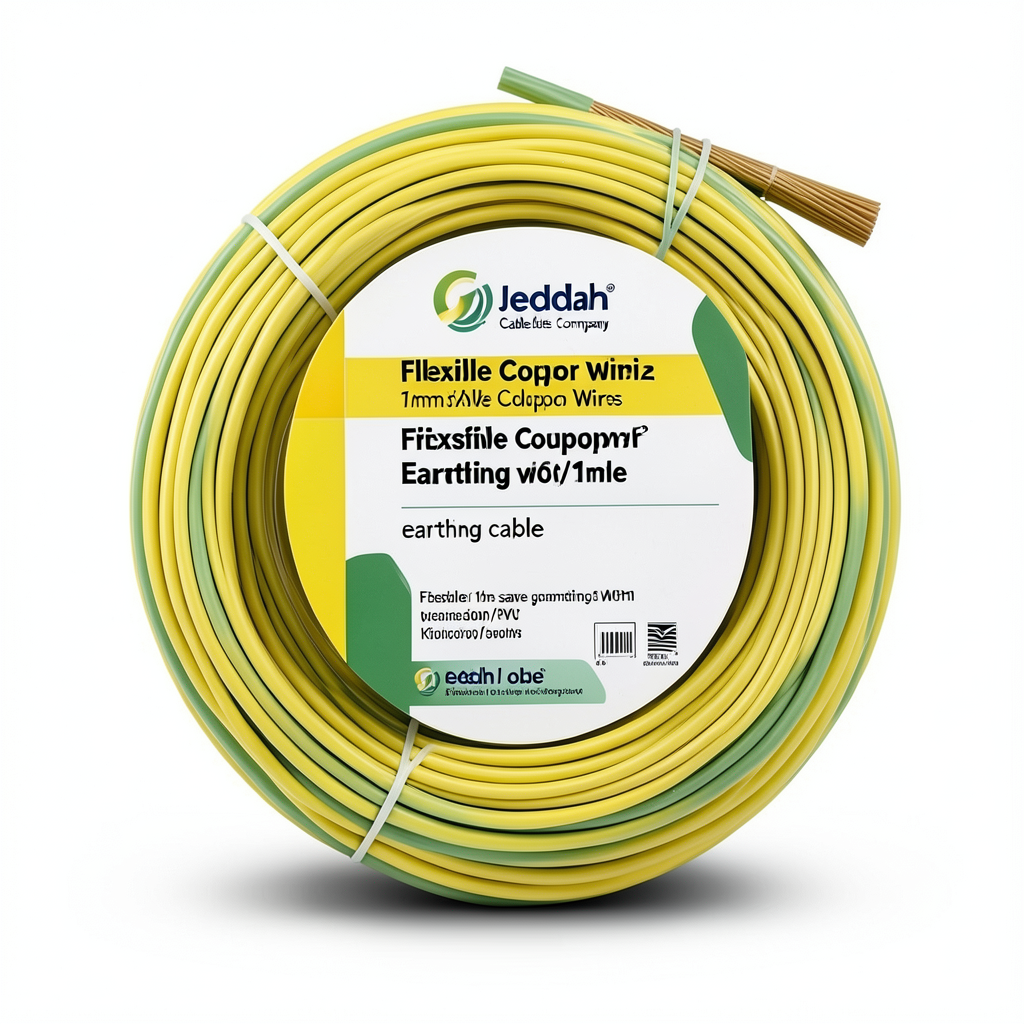 Flexible Copper Earthing Wire 1mm2 300/500V Yellow/Green | Jeddah Cables Company