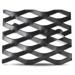 Hot Rolled Black Steel Expanded Metal Mesh Thickness 1.2 mm Width 1.22 m Length 1 m
