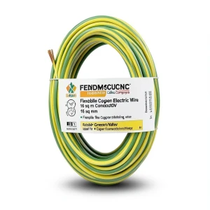 Flexible Copper Electric Wire 16 sq mm Conductor 450/750V Green/Yellow | Jeddah Cables Company