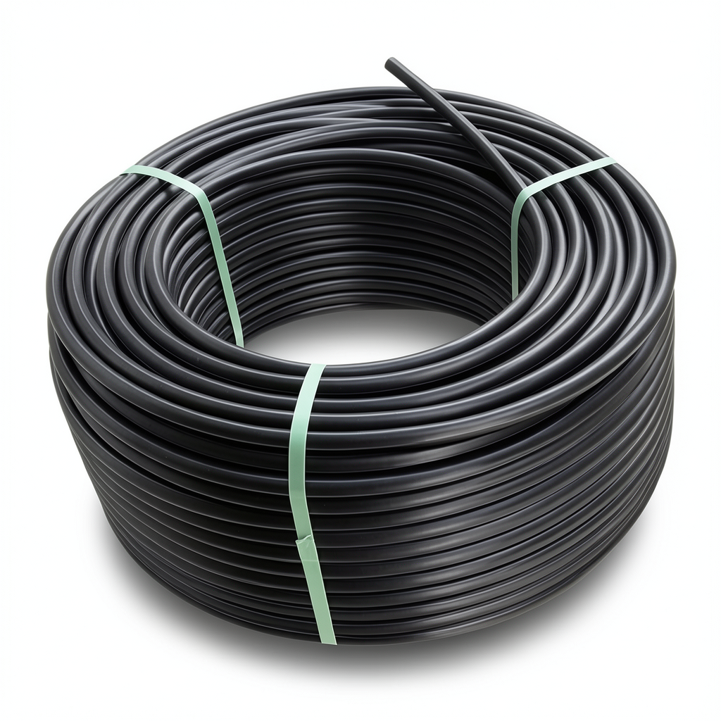HDPE Plastic Coil Pipe Nominal Pressure 12.5 Bar PE 100, 32 mm SDR 11 Black