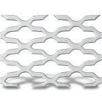 Hot Rolled Expanded Metal Mesh Mozakhraf Form 1.8 mm Wire Diameter 1.22×2 m