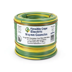 سلك كهرباء تأريض نحاس شعر مقاس 16 sq mm 450/750V، أخضر/أصفر | شركة كابلات جدة