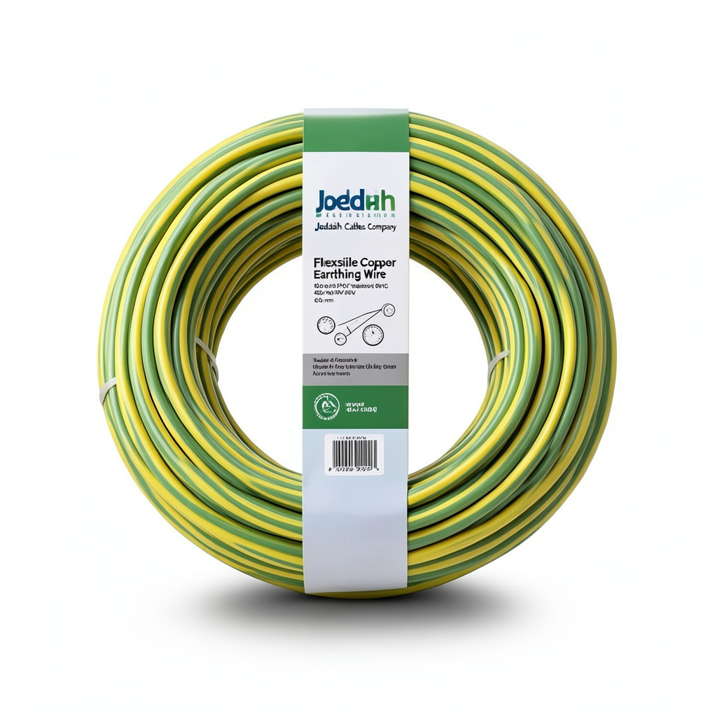 Flexible Copper Earthing Wire 50 sq mm 450/750V Yellow/Green | Jeddah Cables Company
