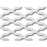 Hot Rolled Expanded Metal Mesh Mozakhraf Form 1.8 mm Wire Diameter 1.22×2 m