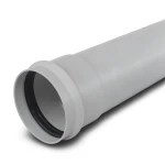 UPVC Plastic Pipe PN 2 Bar Class 1, Size 110 mm, Thickness 1.8 mm, Gray Color