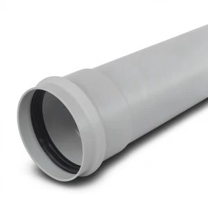 UPVC Plastic Pipe PN 2 Bar Class 1, Size 110 mm, Thickness 1.8 mm, Gray Color