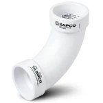UPVC Elbow Long Radius 45° Outside Diameter 75 mm White Color | SAPPCO