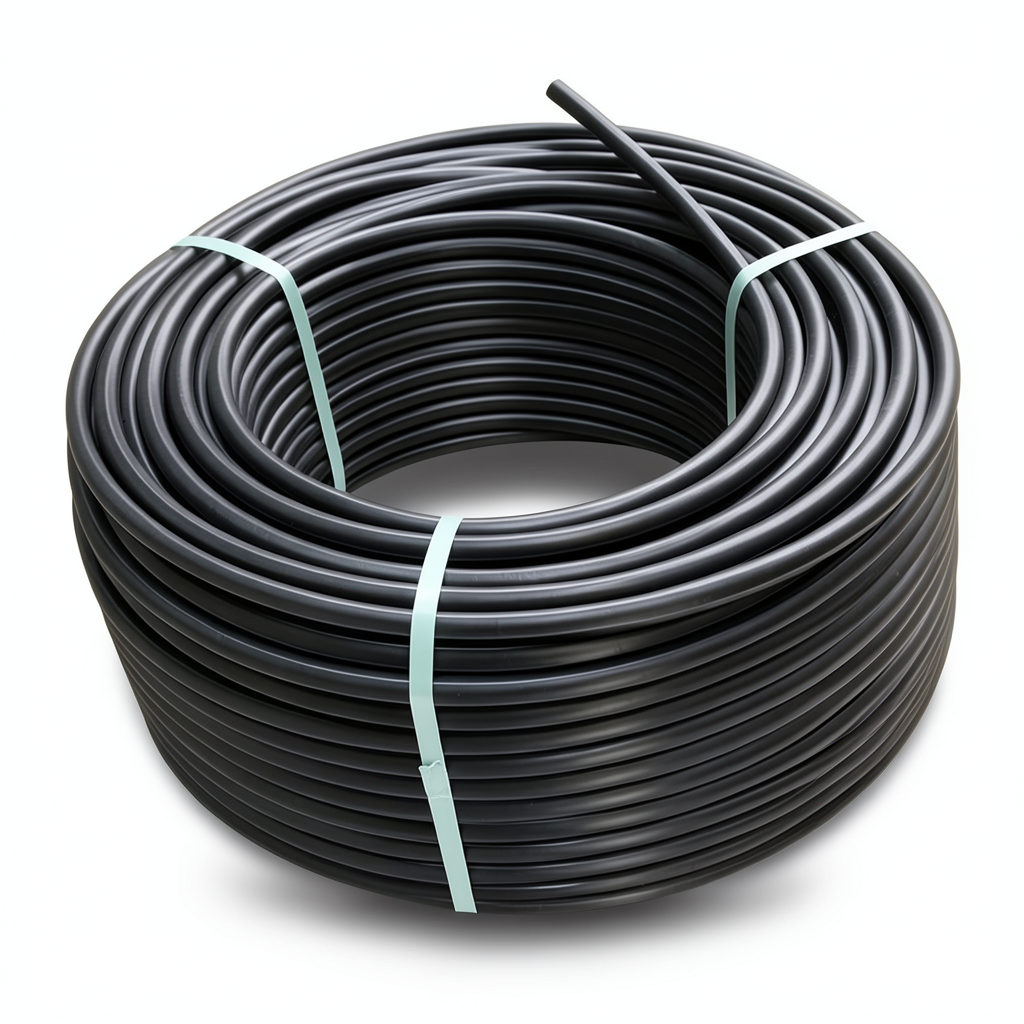 HDPE Plastic Coil Pipe Nominal Pressure 9.9 Bar PE 100 OD 75 mm SDR 13.6 Black
