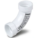 UPVC Elbow Long Radius 45° Outside Diameter 75 mm White Color | SAPPCO