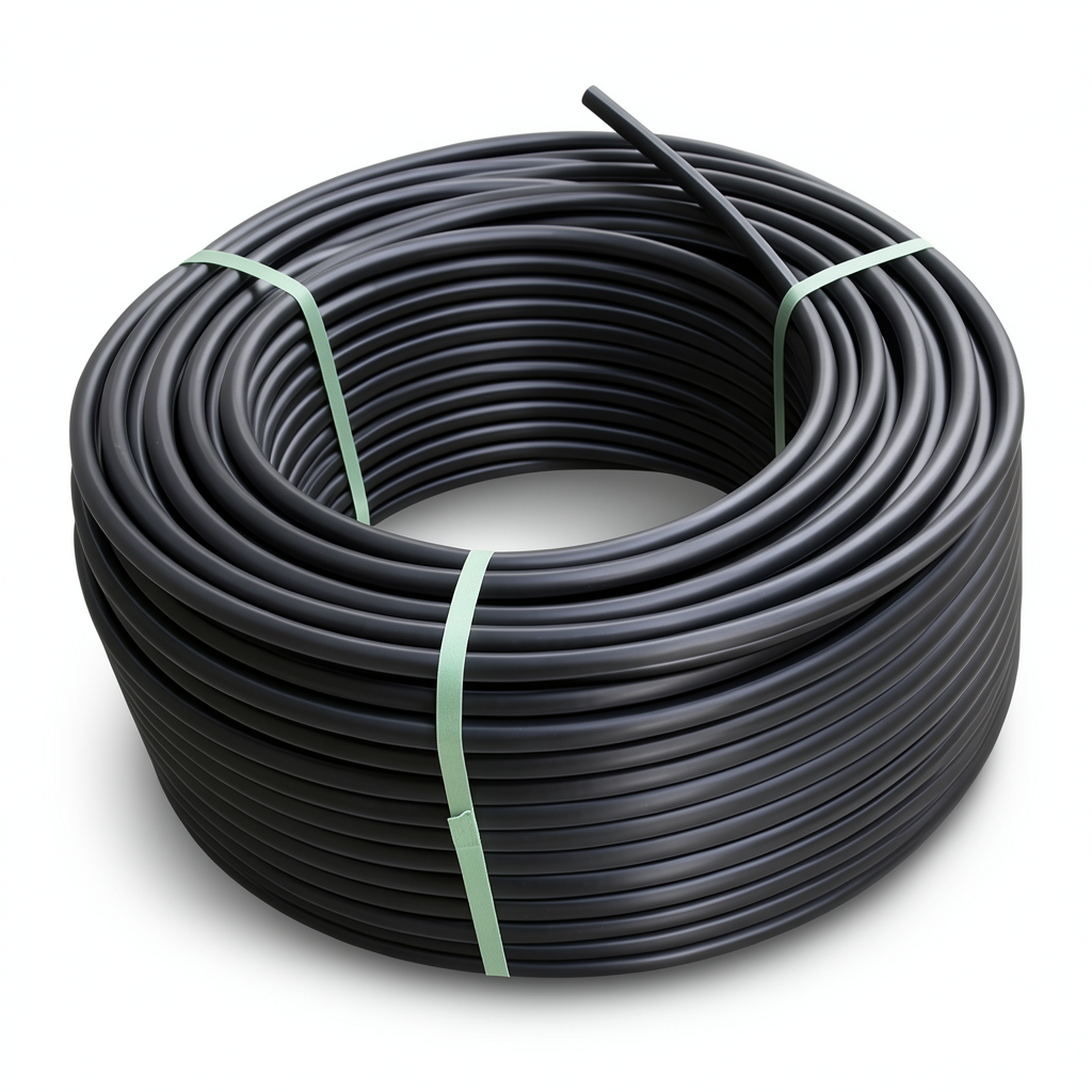 لفة أنابيب بلاستيك HDPE ضغط 9.9 بار PE 100 قطر خارجي 125 مم SDR 13.6 لون أسود