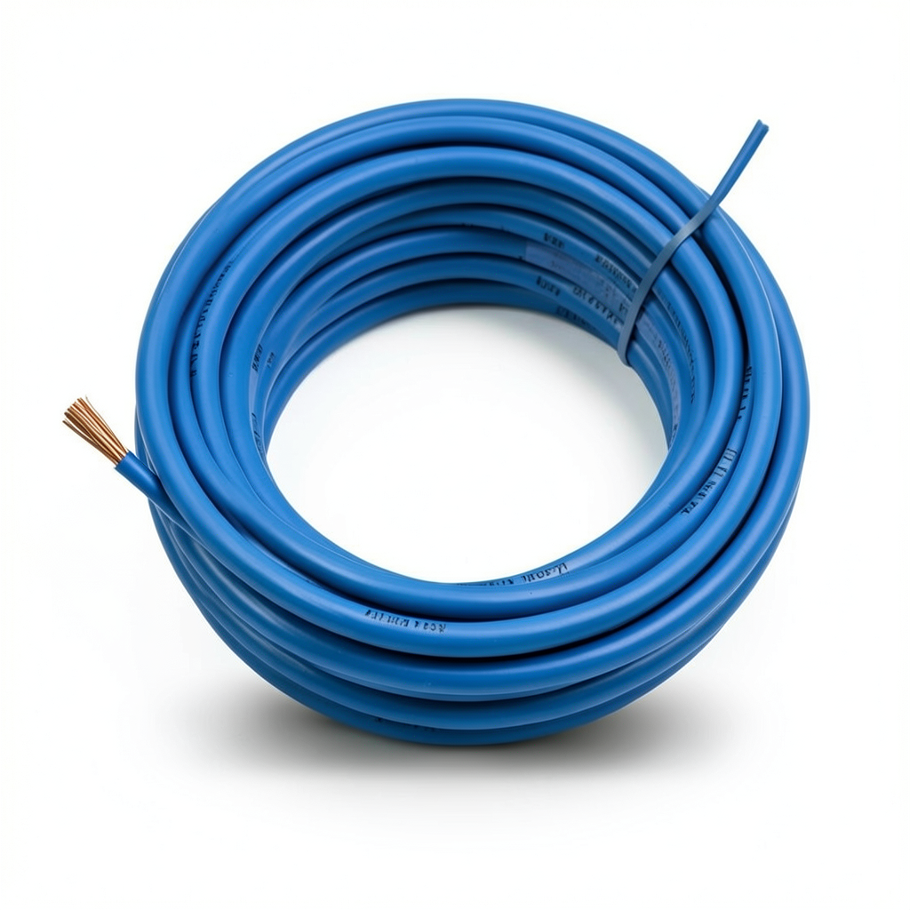 CU/PVC Stranded Wire 10mm2 450/750V Blue Color | Jeddah Cables Company