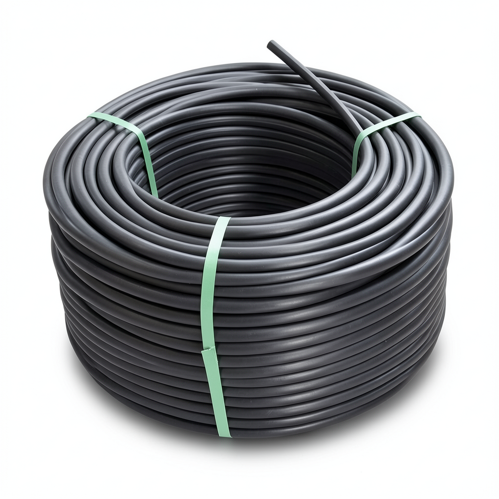 لفة أنابيب HDPE ضغط اسمي 12.5 بار PE 100 قطر خارجي 20 مم SDR 11 لون أسود