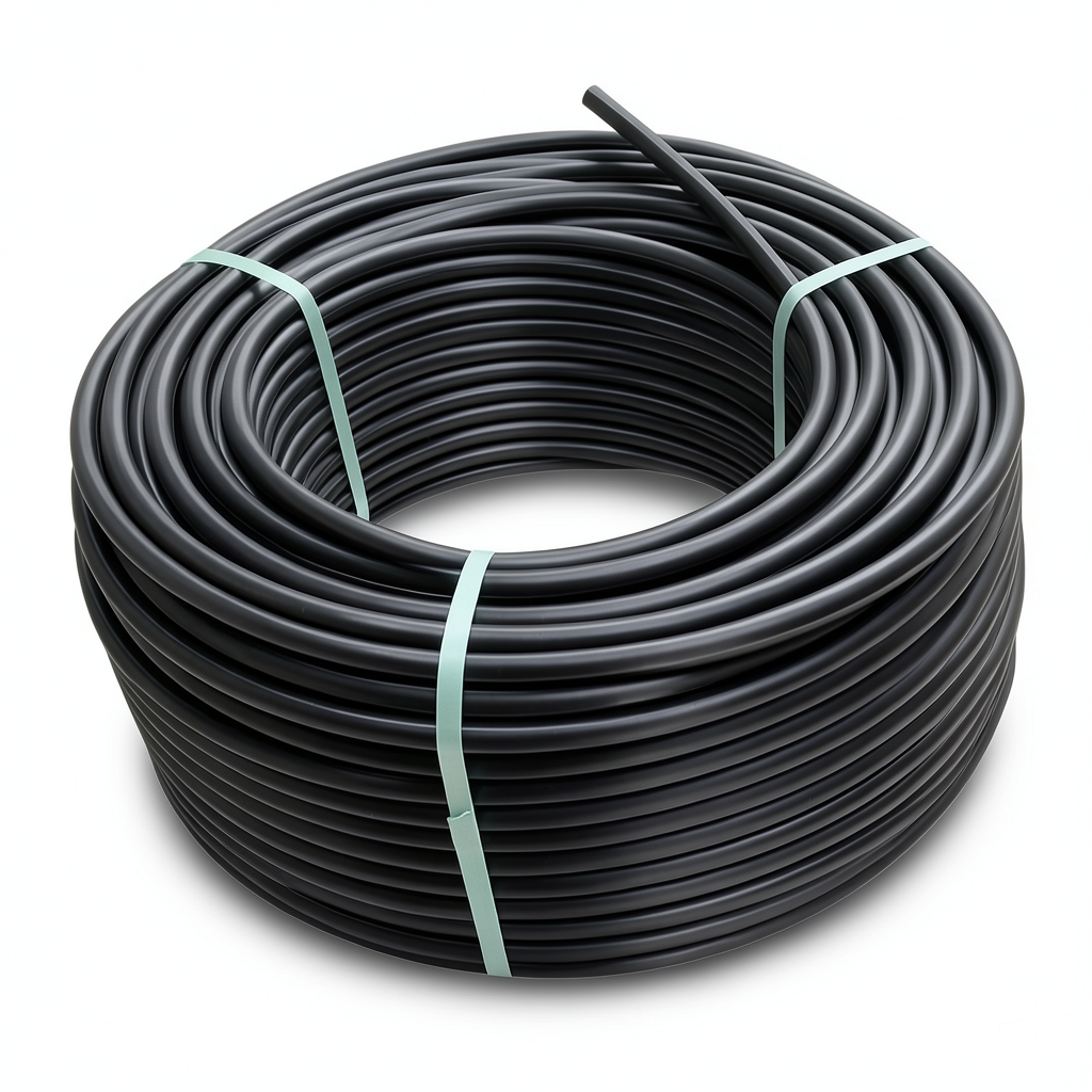 HDPE Plastic Coil Pipe Nominal Pressure 12.5 Bar PE 100 OD 25 mm SDR 11 Black