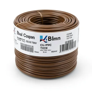Stranded Copper Electric Wire CU/PVC 70mm, 450/750 Volts, Brown | Jeddah Cables Company