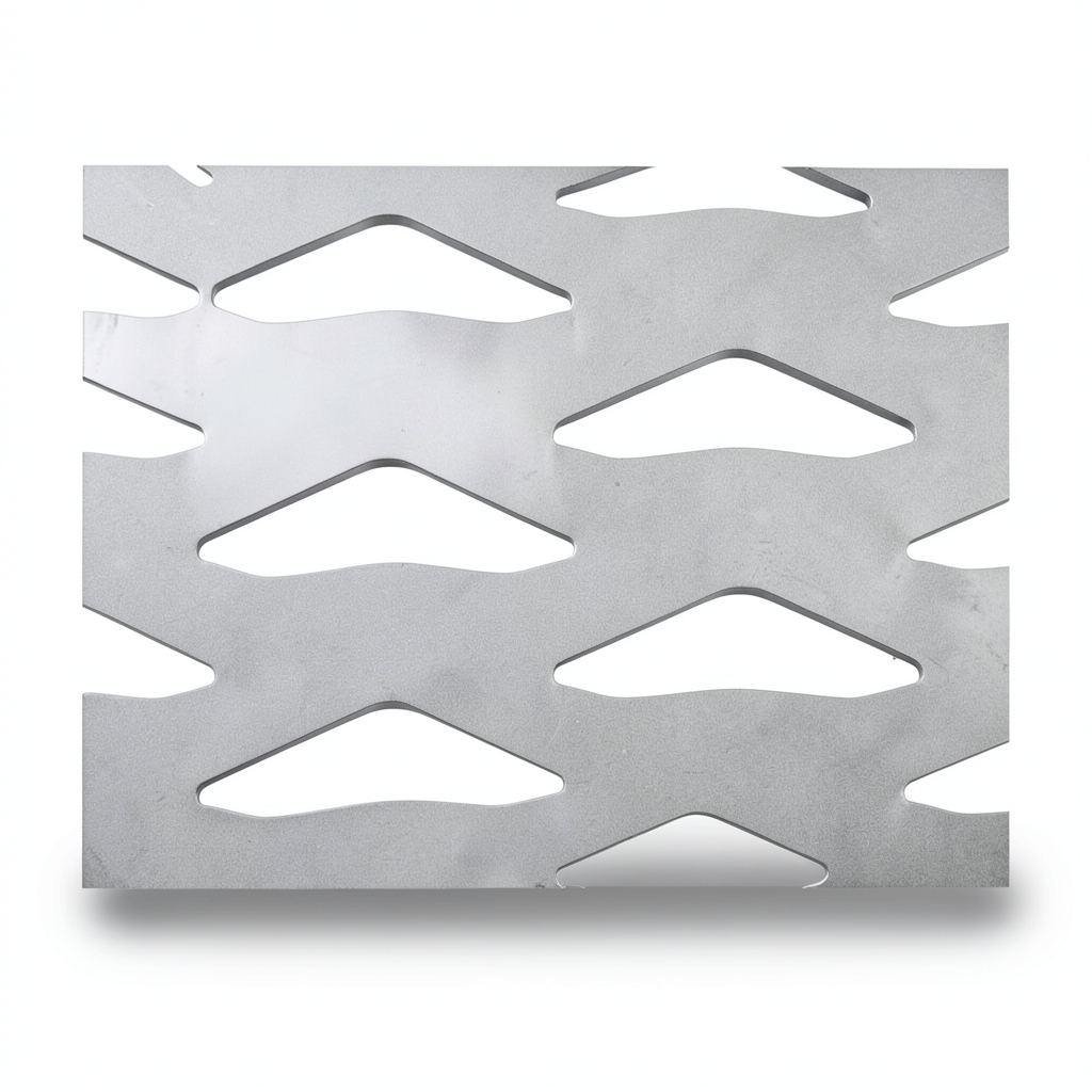 Hot Rolled Expanded Metal Mesh Memari Shape 5.8mm Thickness 2.44m Width 2m Length Bait Al Tatawor