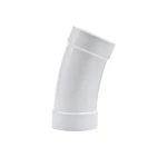 UPVC Elbow Long Radius 22.5° Outside Diameter 75 mm White Color | SAPPCO