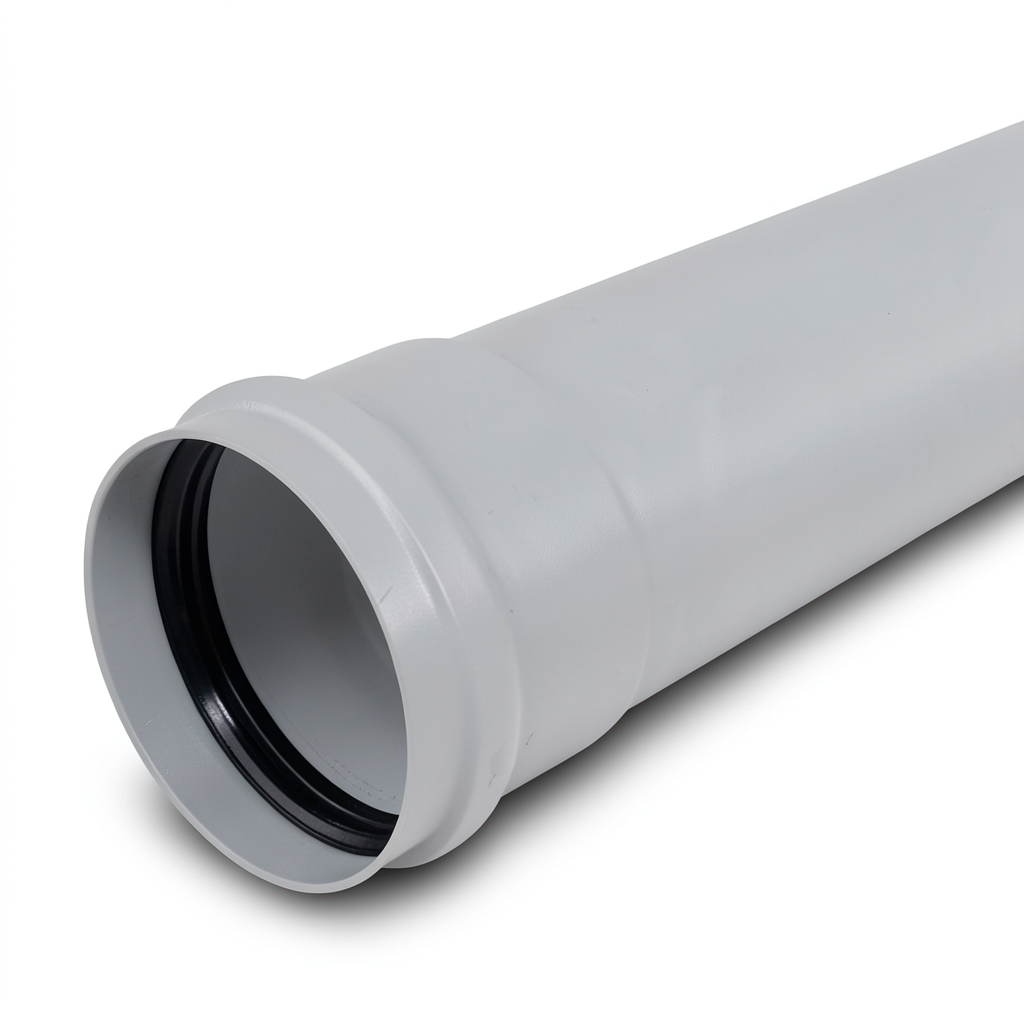 UPVC Plastic Pipe PN 6 Bar Class 3, Size 40 mm, Thickness 1.8 mm, Grey Color