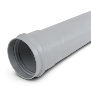 أنابيب بلاستيك UPVC ضغط 2 بار كلاس 1، مقاس 110 مم، سماكة 1.8 مم، لون رمادي