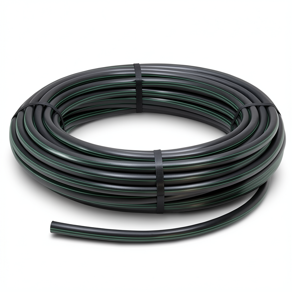 لفة انابيب بلاستيك HDPE ضغط 12.5 بار [PE 100] مقاس 90 مم سمك 6.7 مم لون اسود