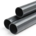 انابيب بلاستيك UPVC ضغط 6 بار مقاس 5 إنش سماكة 4.4 مم لون رمادي غامق