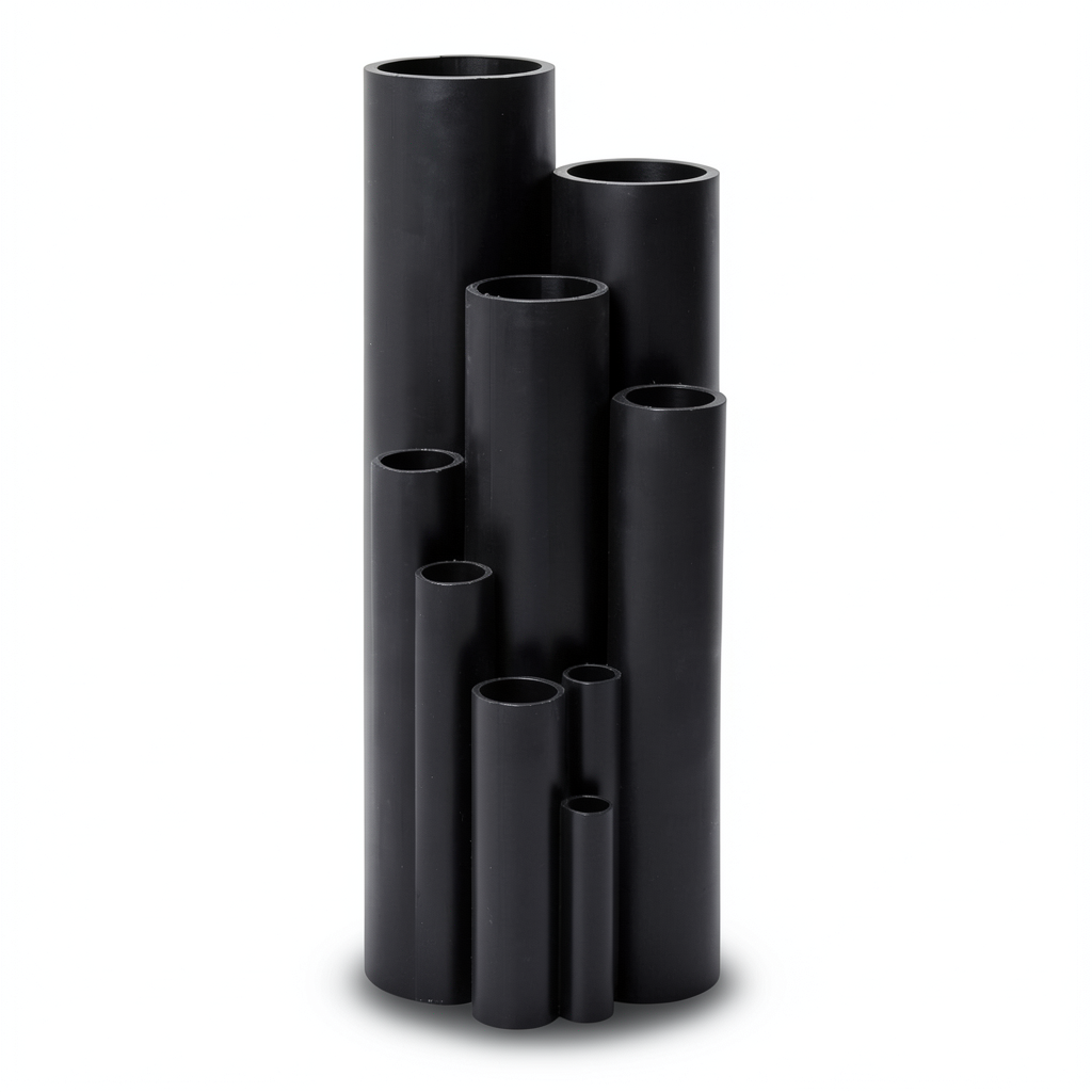 HDPE Pipe Pressure 16 Bar PE 100 Size 140 mm Thickness 15.7 mm Black