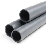 UPVC Plastic Pipe PN 6 Bar Size 6 inch Thickness 5.2 mm Dark Gray Color